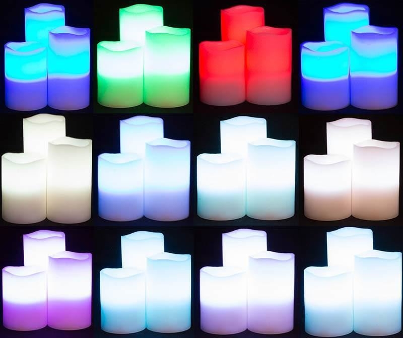 3 Pak Led Lys I Med Fjernbetjening 3-pak-led-lys-i-med-fjernbetjening